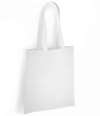 BR051 Brand Lab Organic Cotton Long Handle Shopper White colour image
